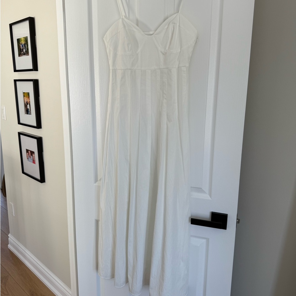 Zara White Spaghetti Strap Maxi Dress